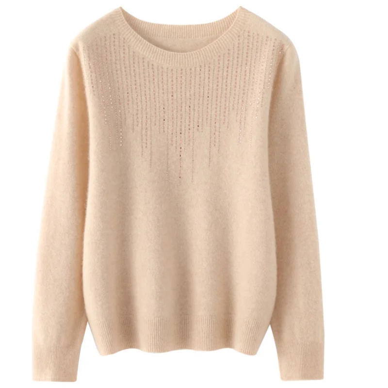 Stilla | Dame sweater i strik med glitrende detaljer