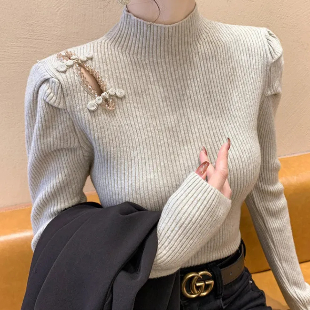 Stilla | Luksuriøs Ribbet Sweater Til Kvinder
