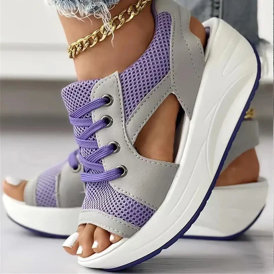 Stilla | Plateau Peep Toe Sandaler