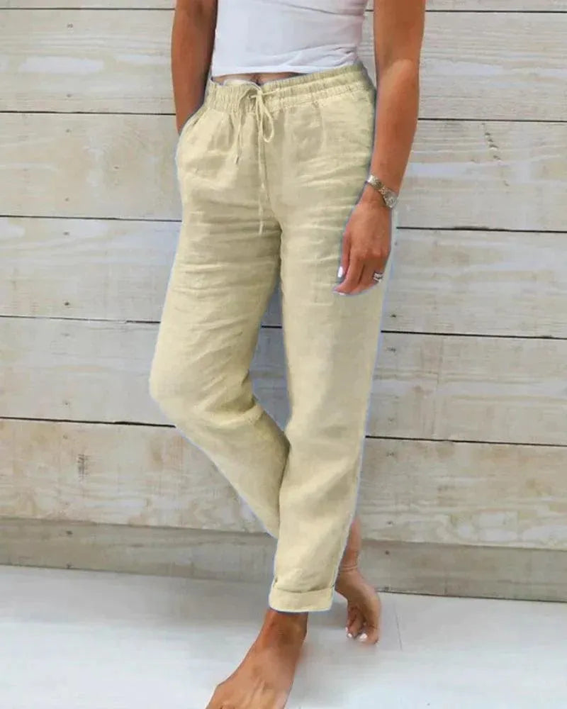 Stilla | Bukser Dame Afslappet Chic 100% Premium Perfekt Til Sommer