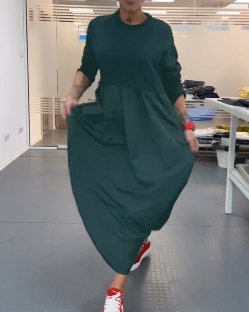 Stilla | Casual Poplin Kjole Med Brede Ærmer