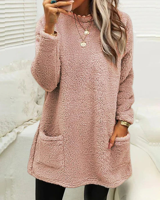 Stilla | Dame sweater fritid med lommer