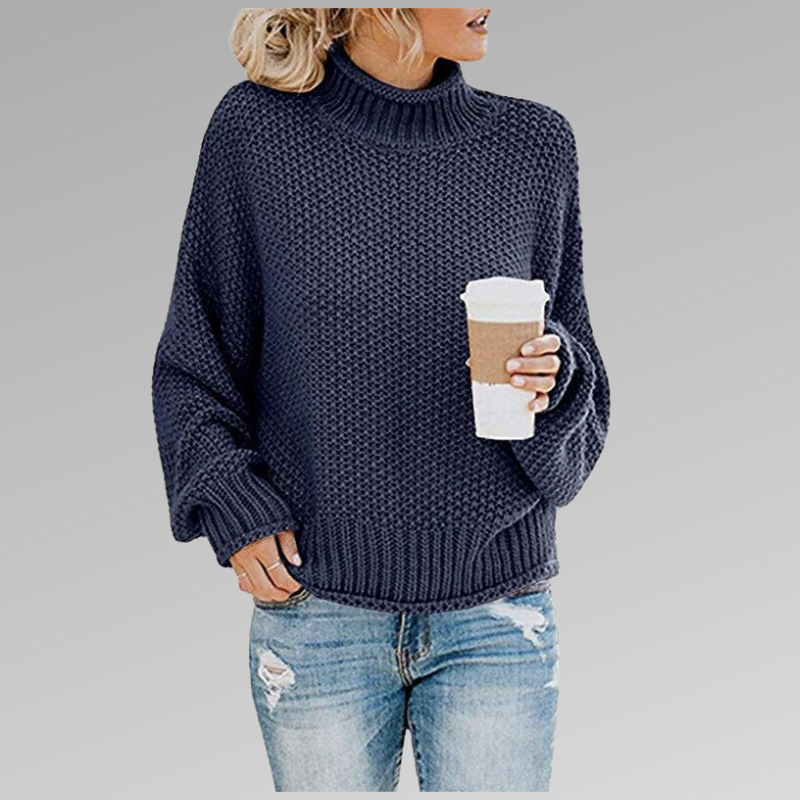 Stilla | Pullover med rullekrave i krammende strik