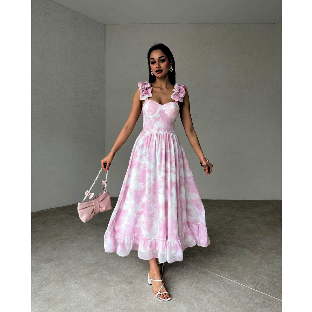 Stilla | Ruffle Midi Dress