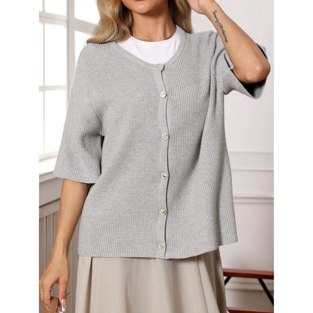Stilla | Dame cardigan med korte ærmer i moderne design