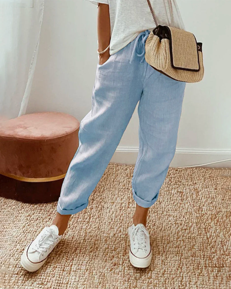 Stilla | Ant Sweat Luxe Linned Bukser