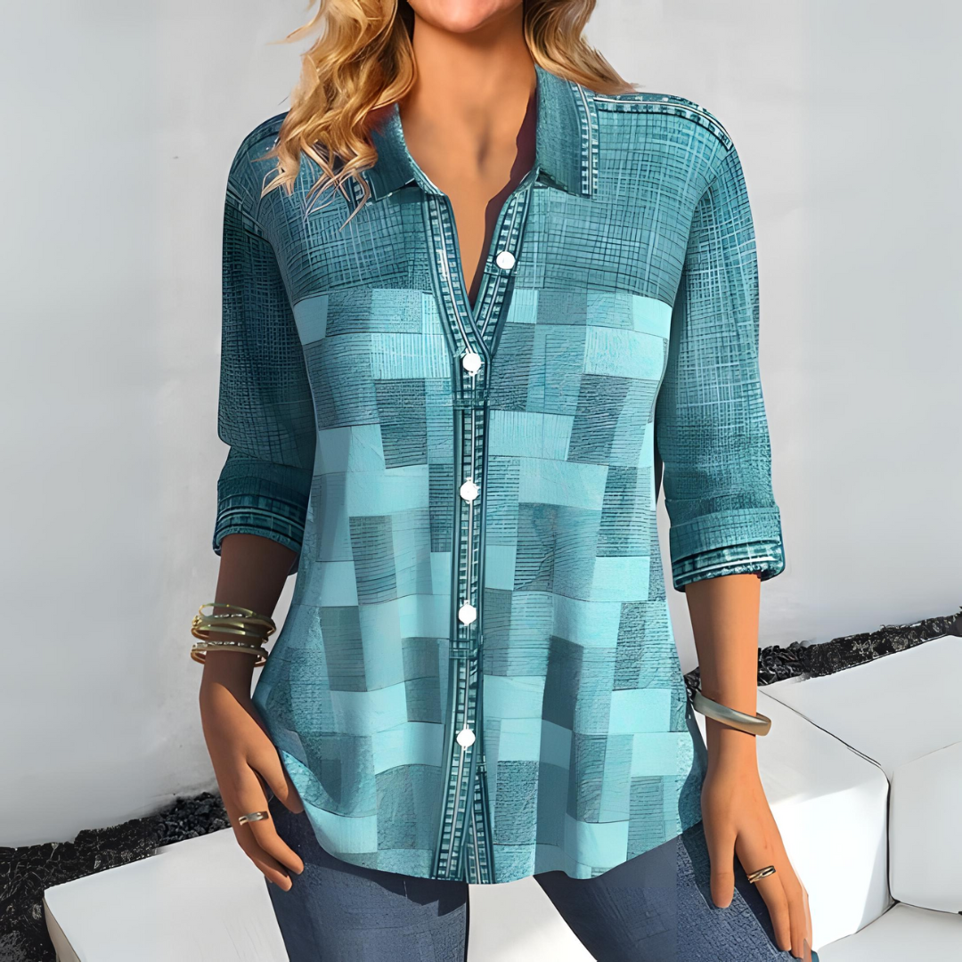 Stilla | Casual Tjekket Bluse