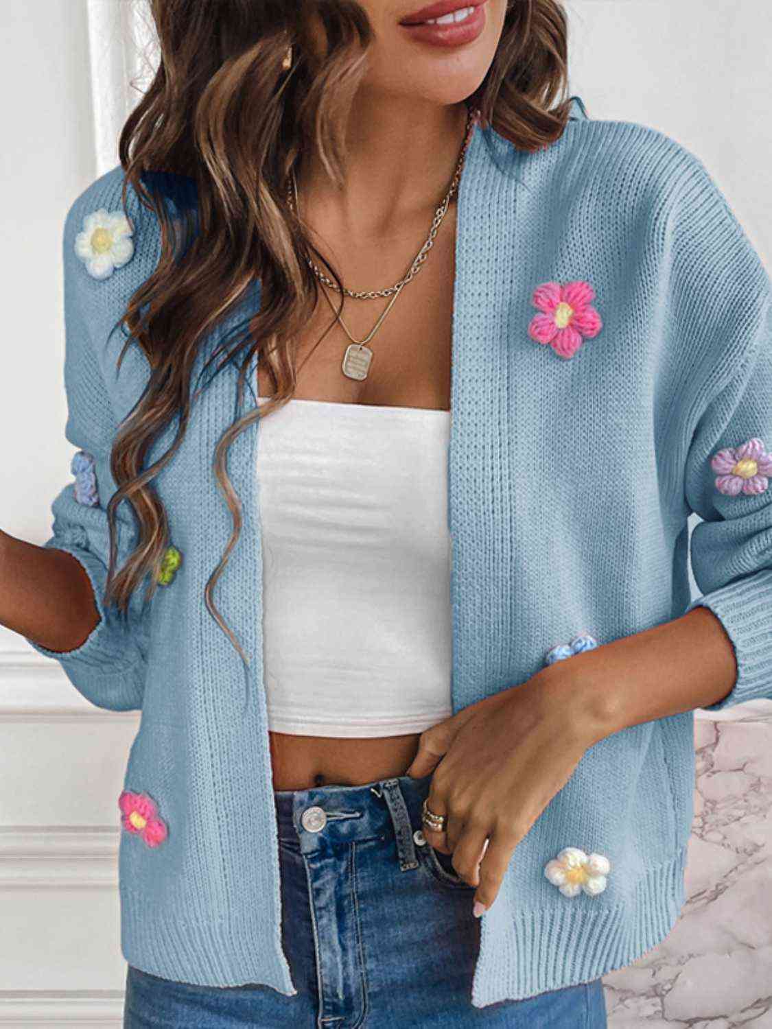 Stilla | Langærmet Åben Front Cardigan