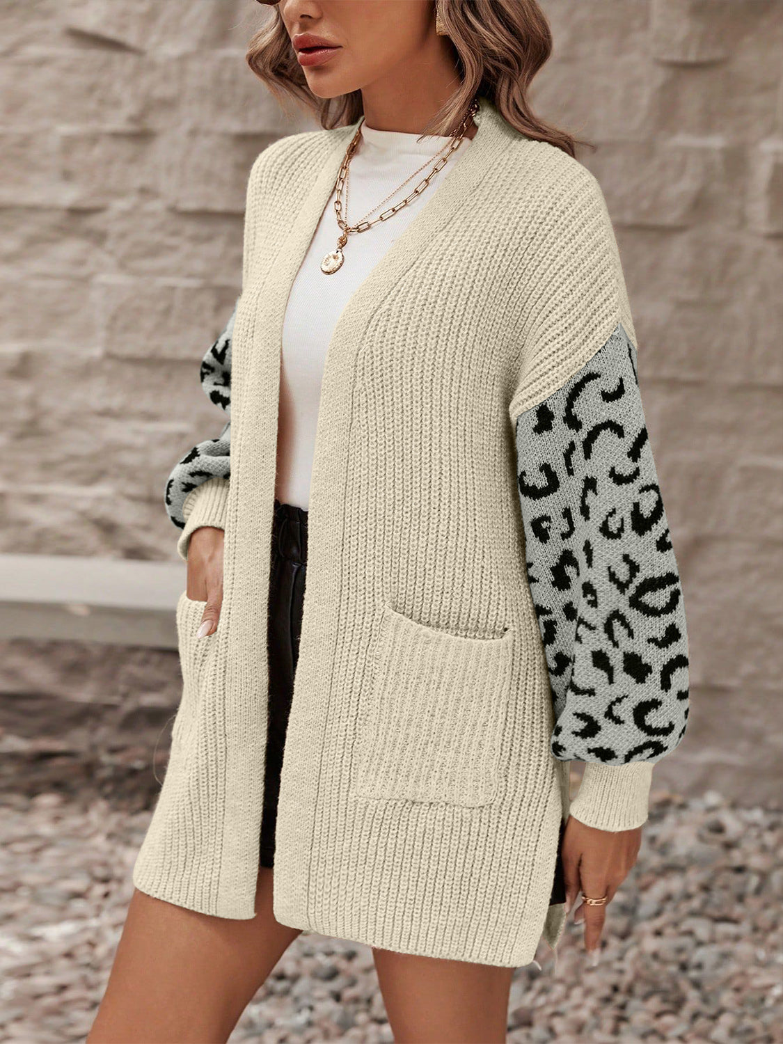 Stilla | Leopard Åben Front Cardigan