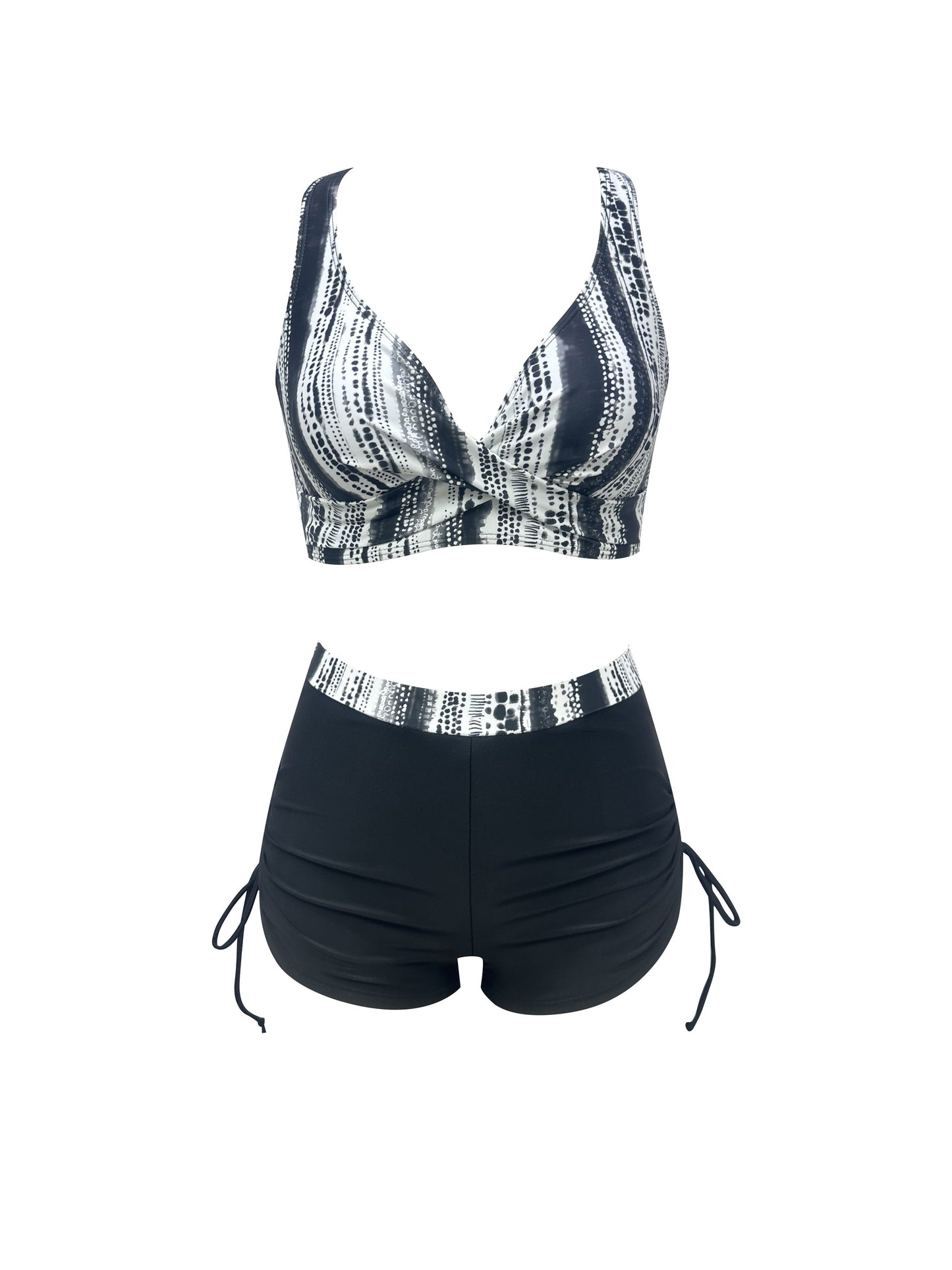 Stilla | Strandbikini Sæt 2 Delt High Waist Trusser, Elastic Og Behagelig Til Stranden