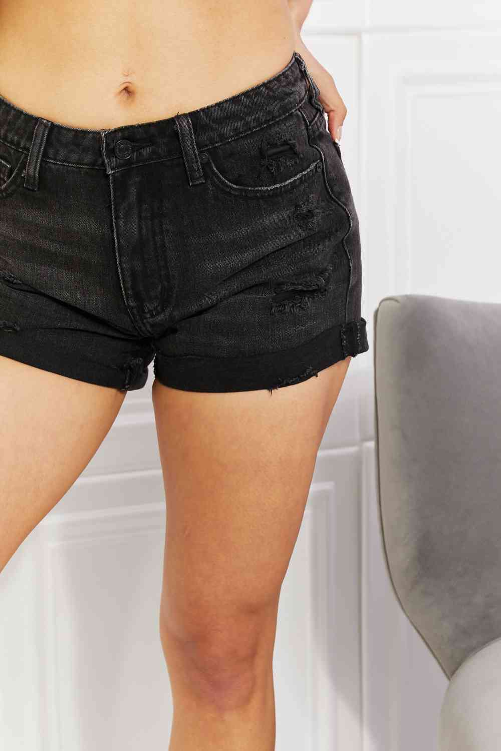 Stilla | Full Size Maeve Høj Talje Denim Shorts