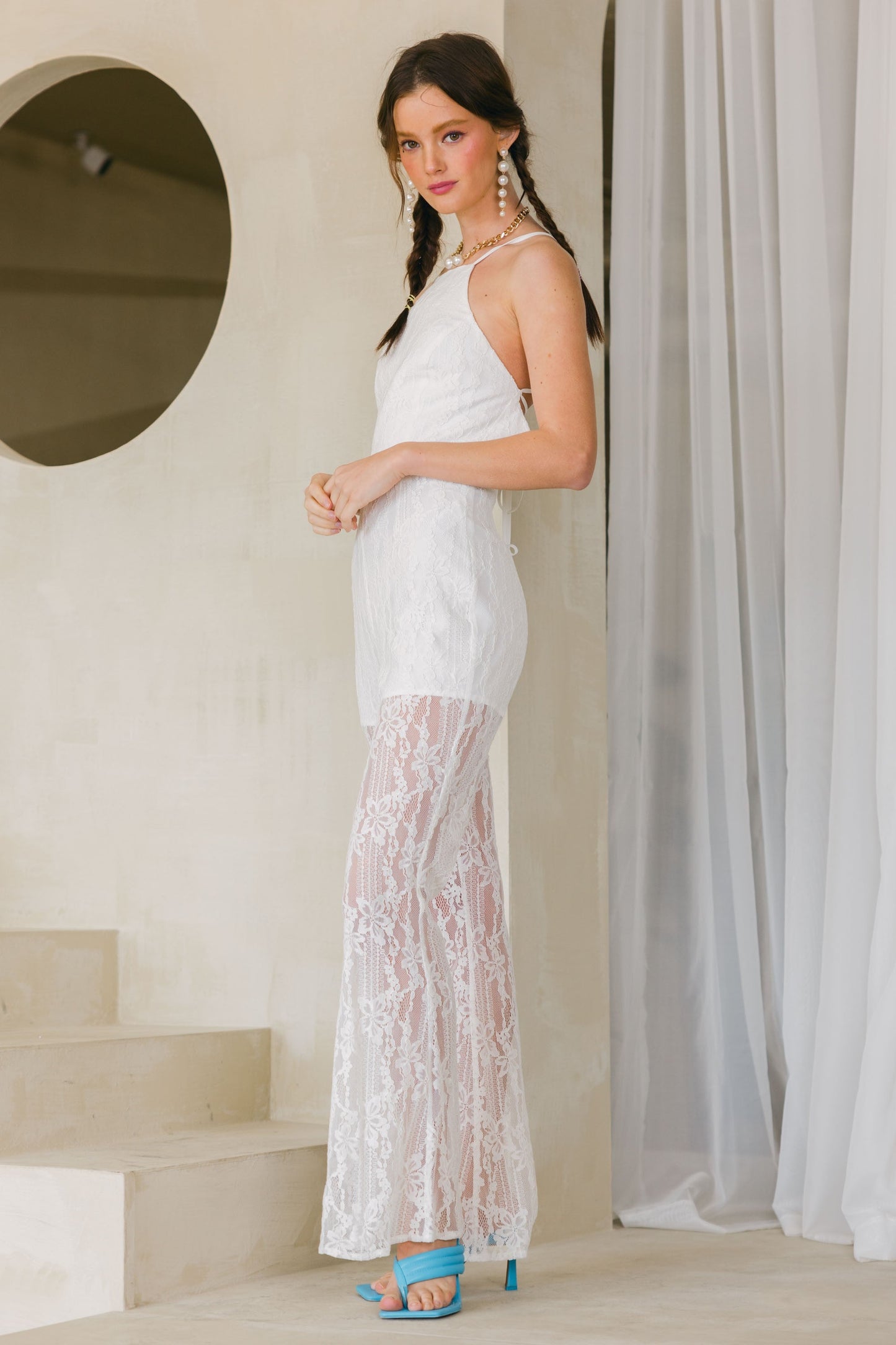 Stilla | Ditto Floral Lace Ærmeløs Binderyg Jumpsuit