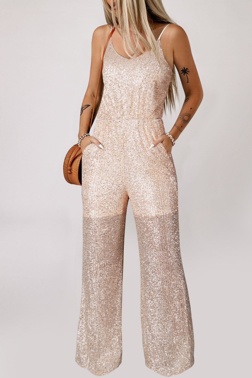Stilla | Spaghetti Strap Bred Ben Jumpsuit