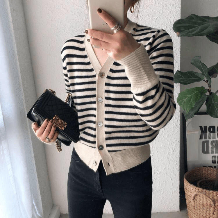 Stilla | Marinière i blød cashmere strik
