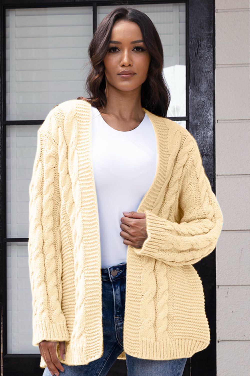Stilla | Front Cable-Knit Cardigan