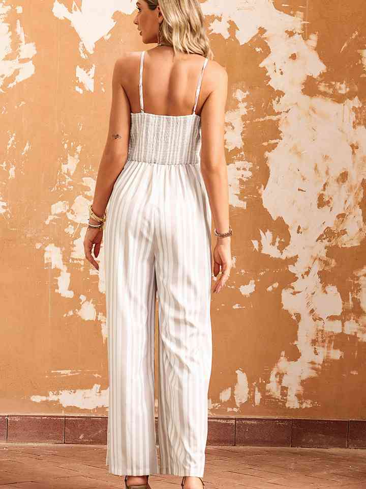 Stilla | Tie Front Wide Leg Jumpsuit