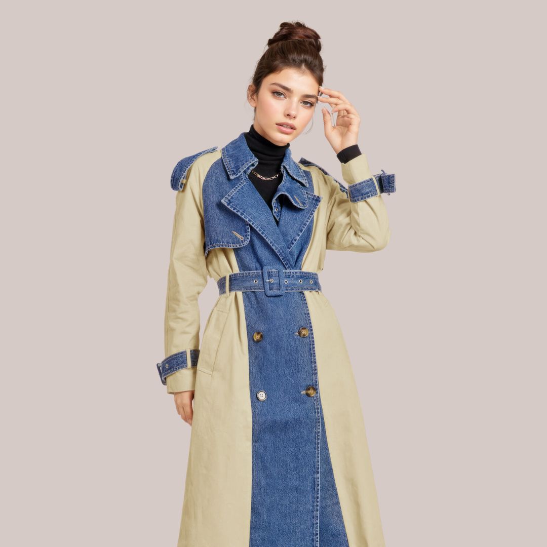 Stilla | Trench-Denimfrakke Evelyn