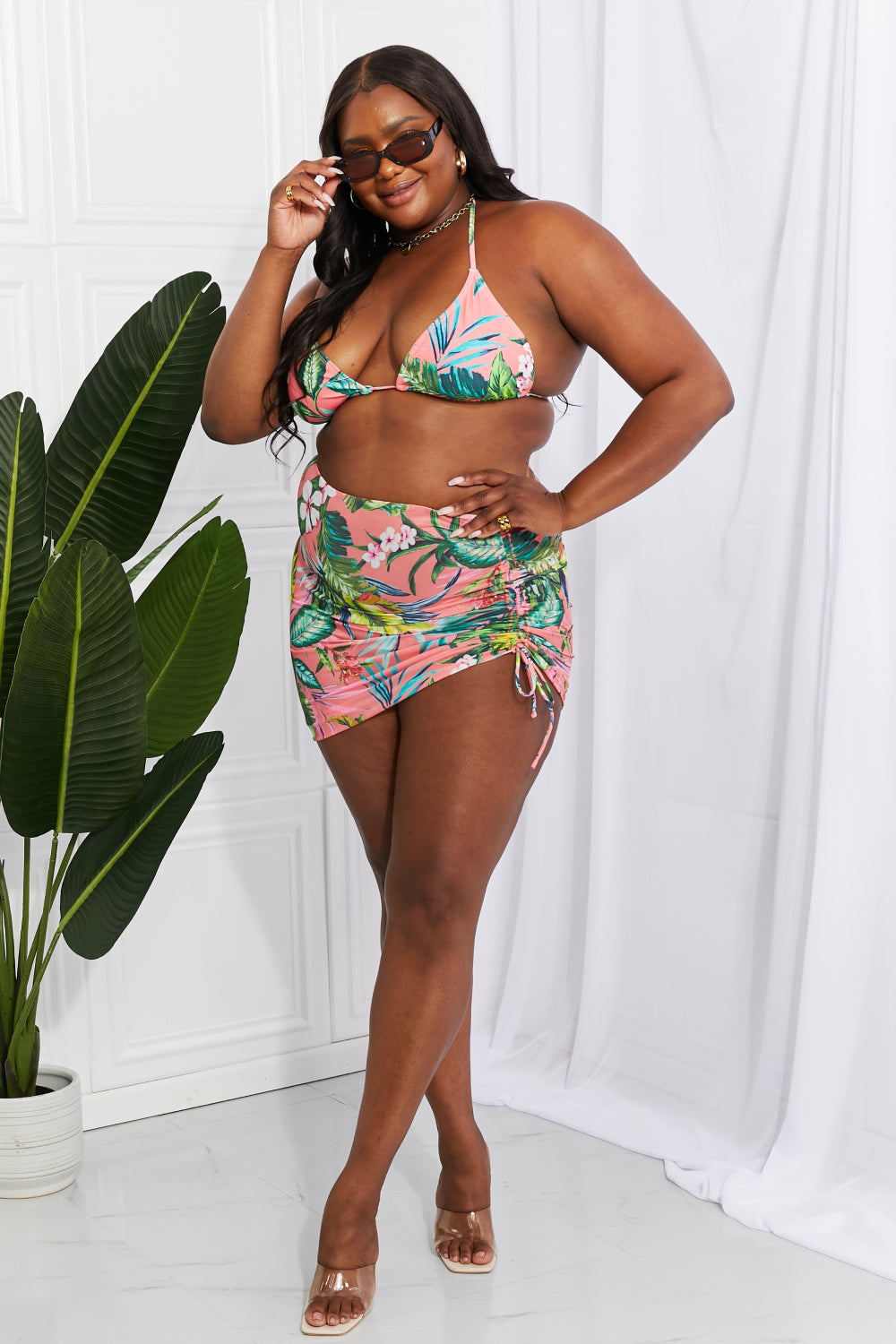 Stilla | West Swim Paradise Awaits Triangle Bikini Og Sarong Sæt