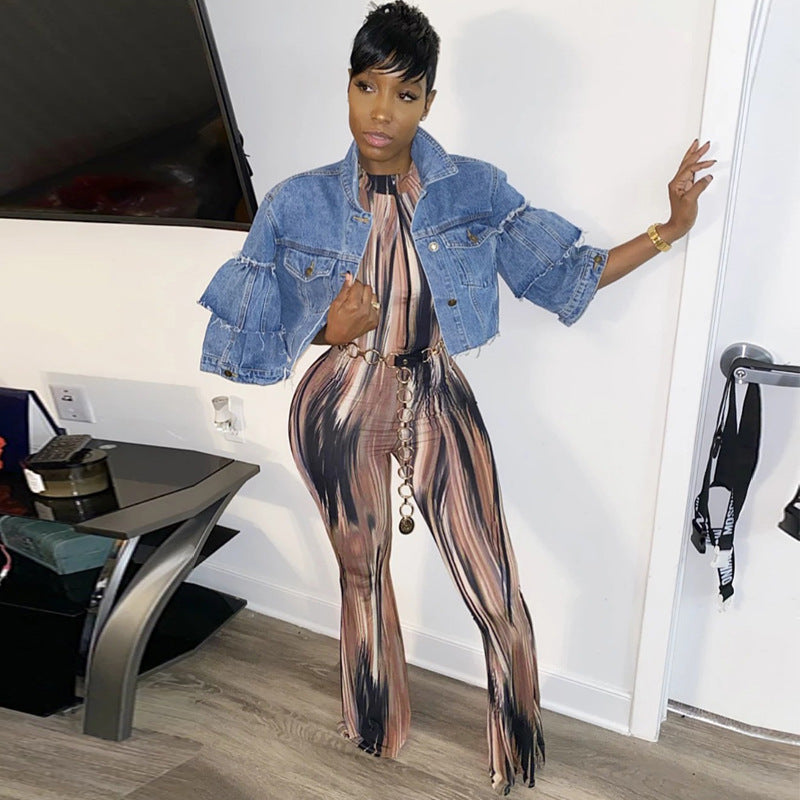 Stilla | Brun Halterneck Jumpsuit