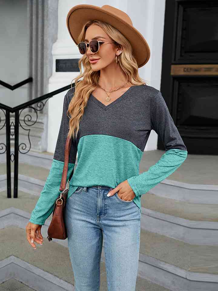 Stilla | Neck Langærmet T-shirt To-tone