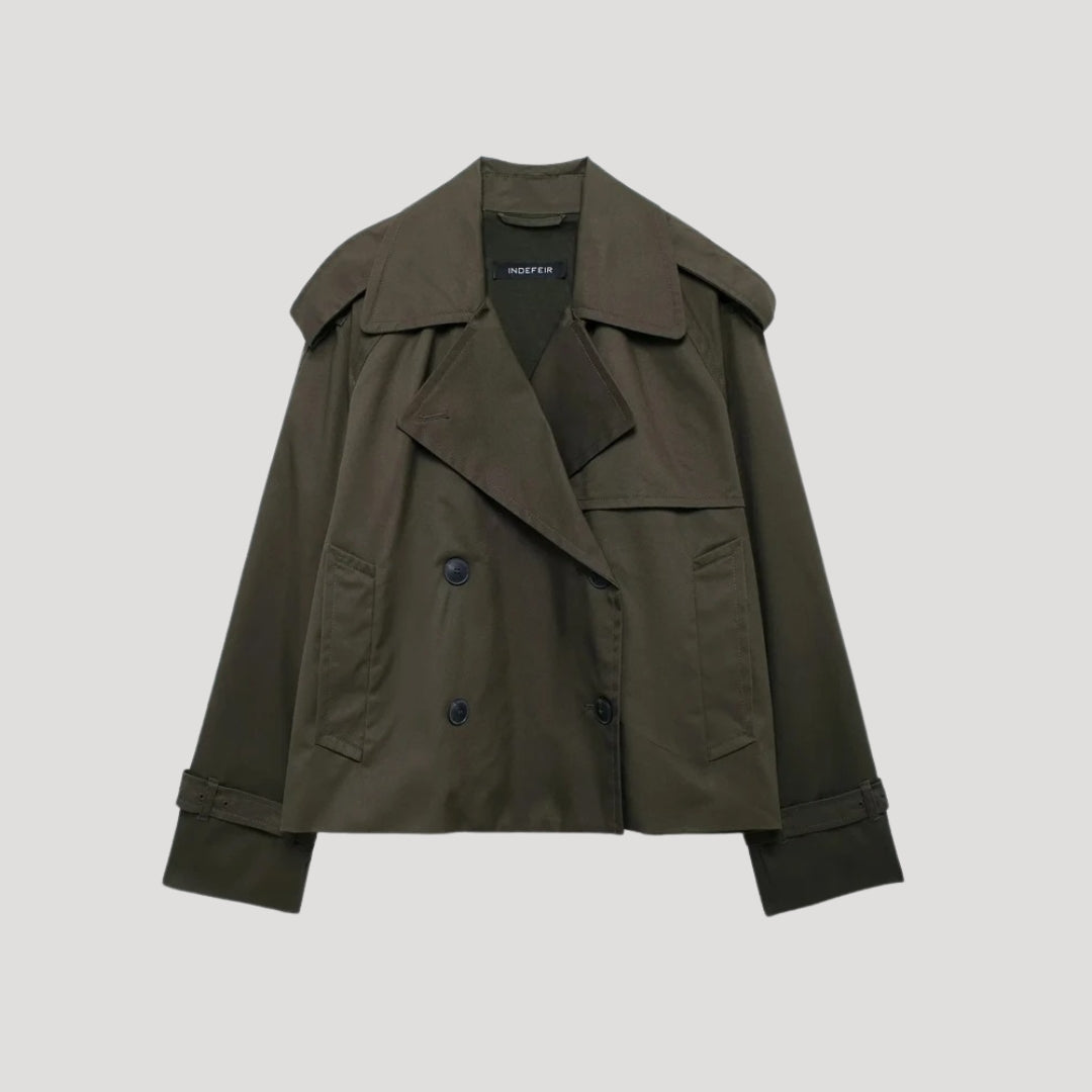 Stilla | Kvinder Cropped Trenchcoat