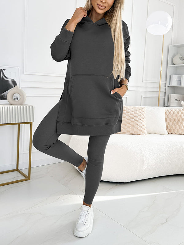 Stilla | Stor Hættetrøje og Tætsiddende Leggings til Kvinder.