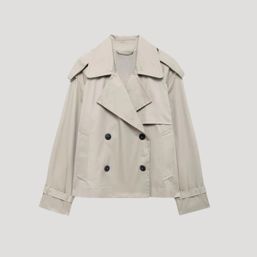 Stilla | Kvinder Cropped Trenchcoat