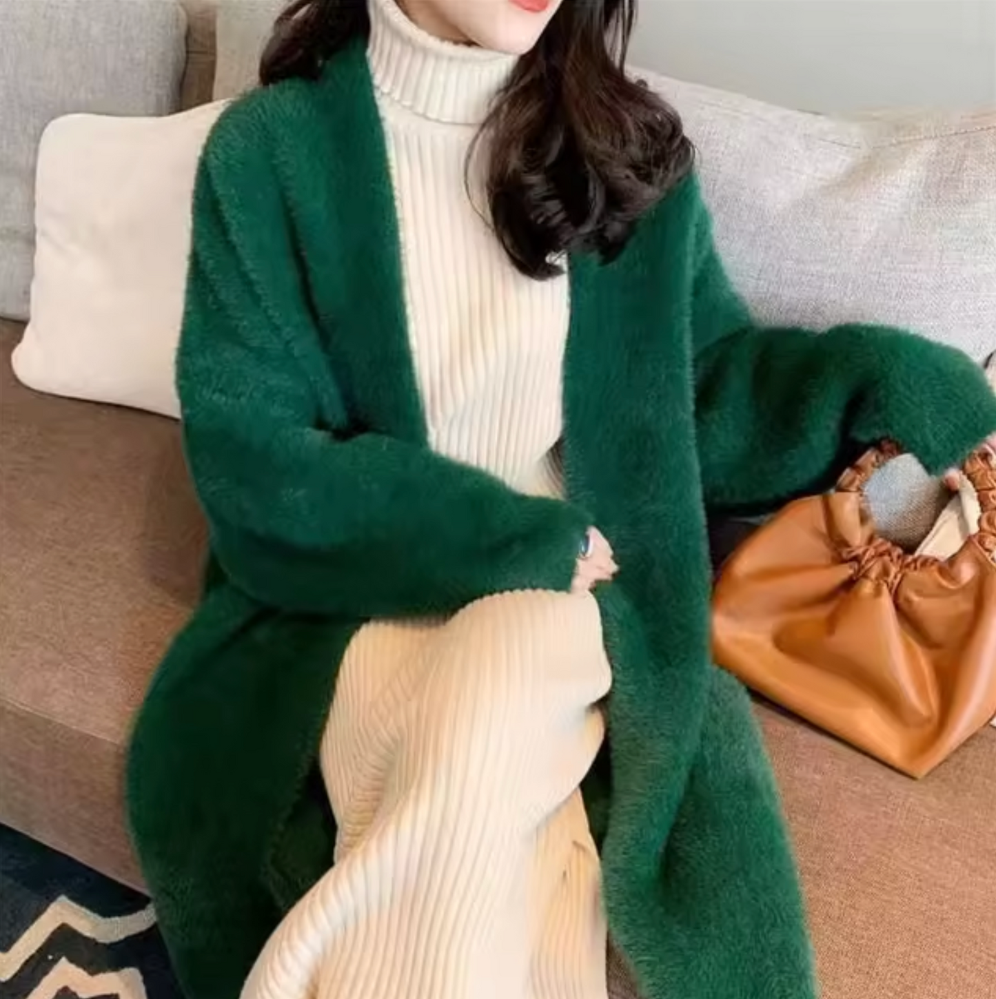 Stilla |Lang cashmere strik cardigan