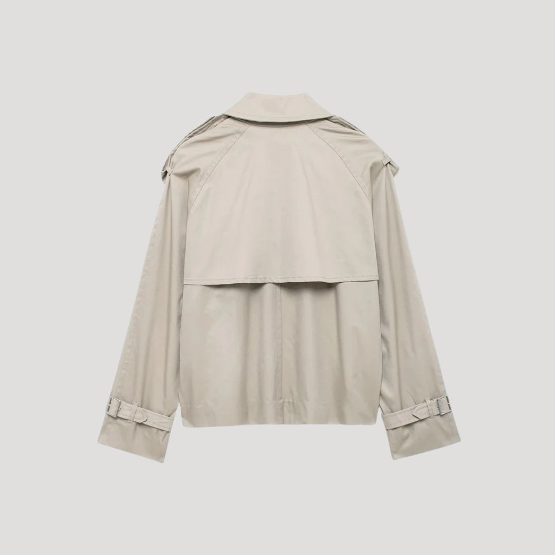 Stilla | Kvinder Cropped Trenchcoat