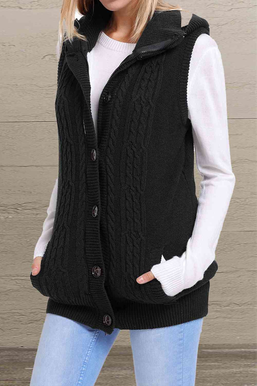 Stilla | Lynlås Lukning Hætte Sweater Vest