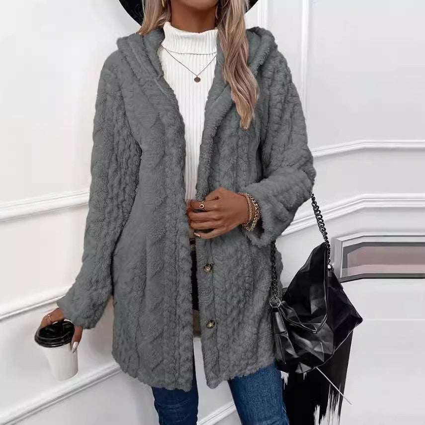 Stilla | Hætte cardigan med knapper