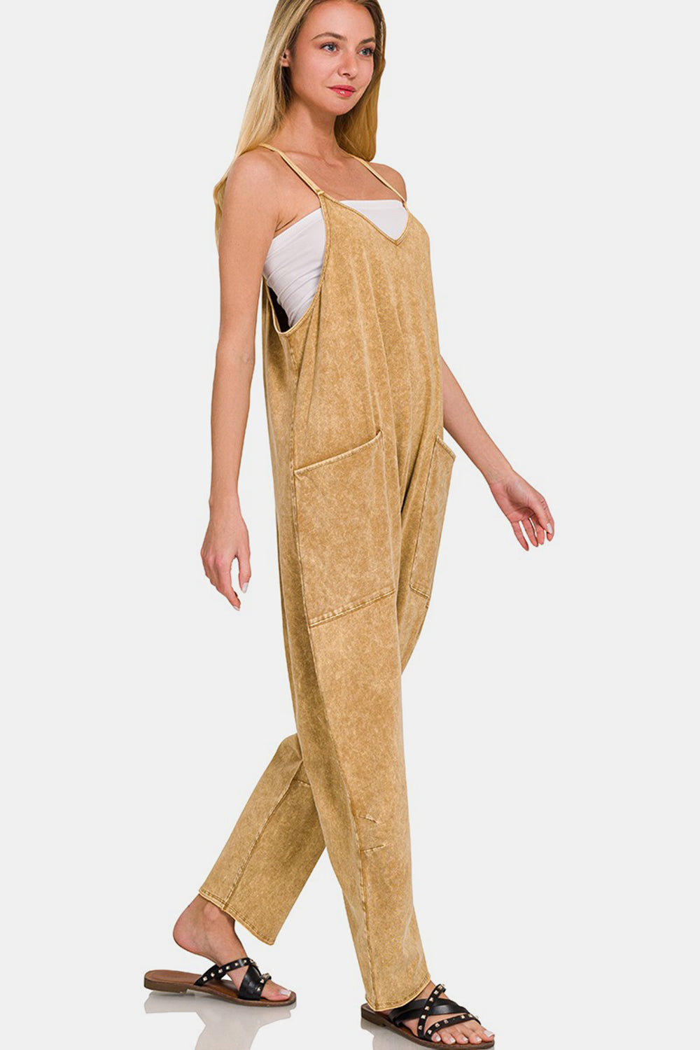 Stilla | Spaghetti Strop Jumpsuit Med Lommer