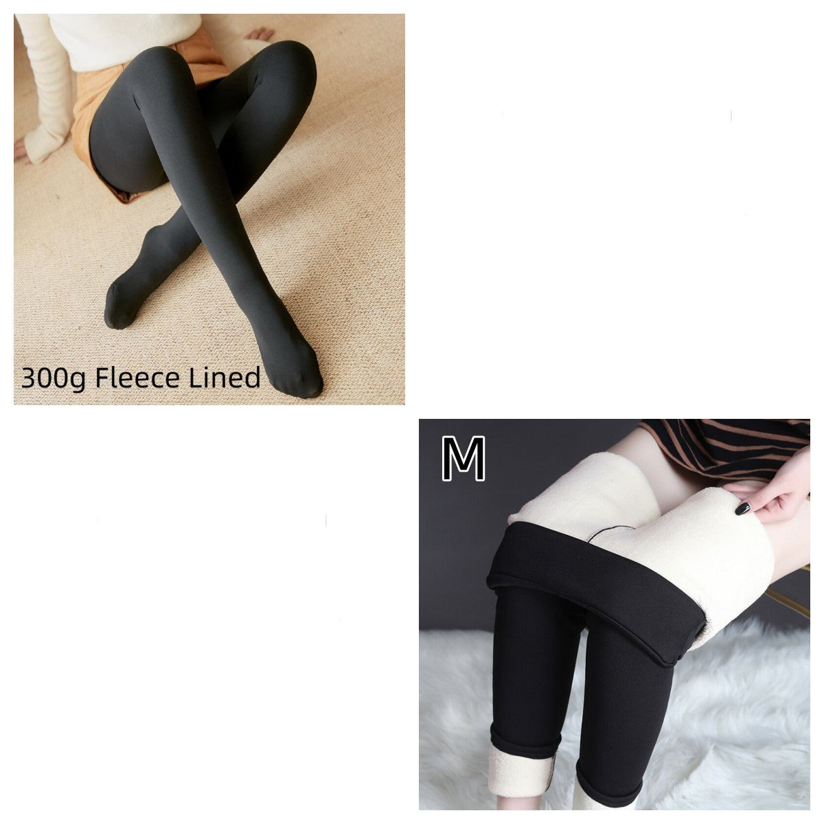 Stilla | Fleece|Betrukne Gennemsigtige Leggings