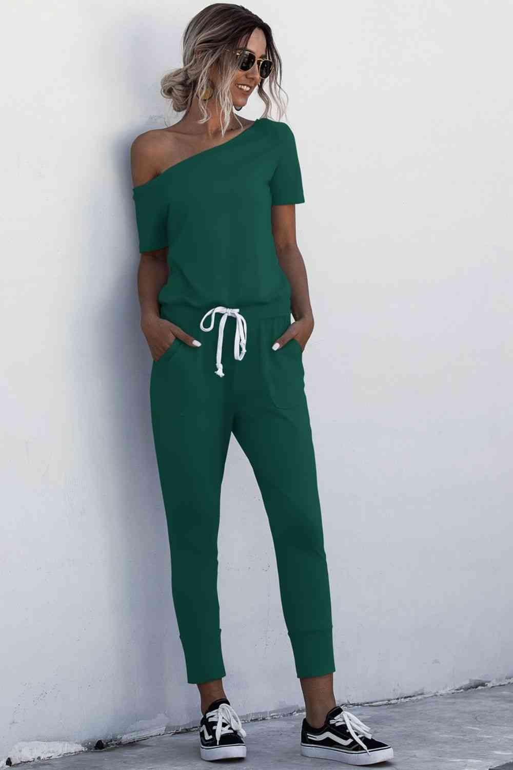 Stilla | Halsbundet Jumpsuit Med Lommer