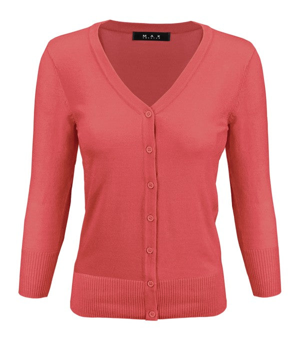 Stilla | Hals Knapnede Strik Cardigan Sweater