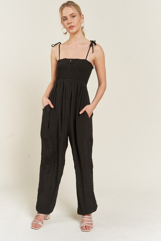 Stilla | Tie Strap Jumpsuit