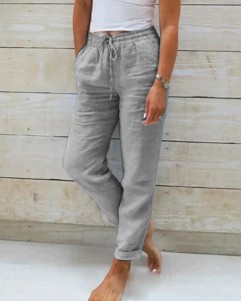 Stilla | Bukser Dame Afslappet Chic 100% Premium Perfekt Til Sommer