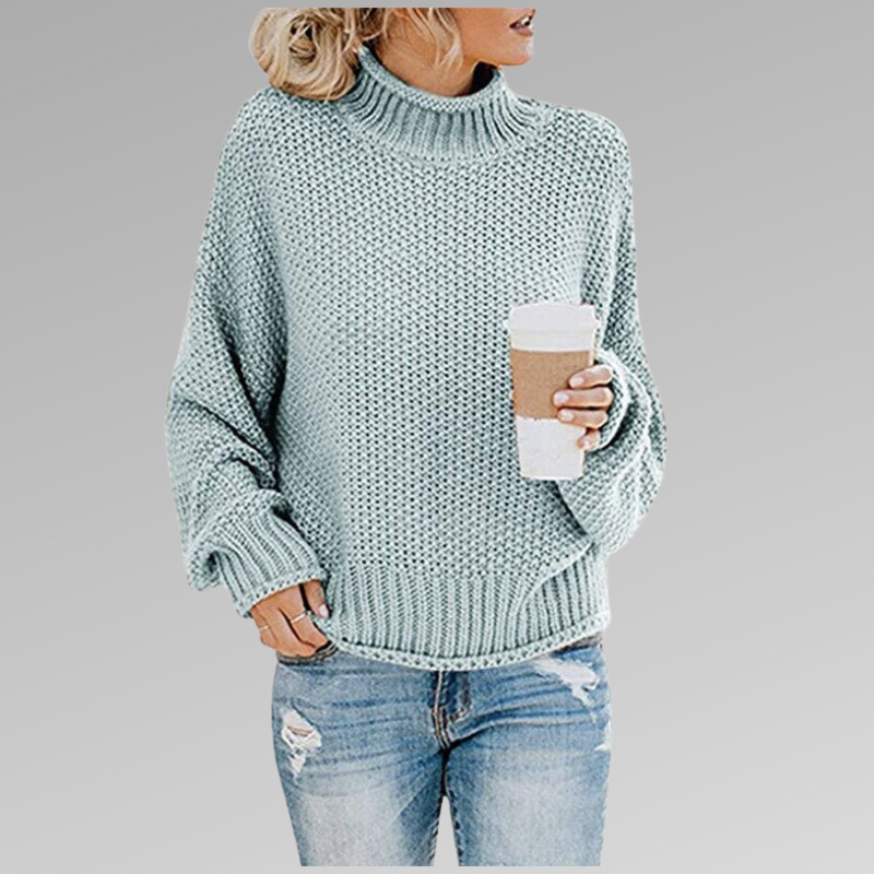 Stilla | Pullover med rullekrave i krammende strik