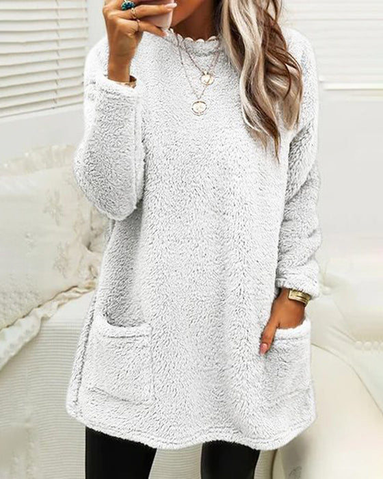 Stilla | Dame sweater fritid med lommer