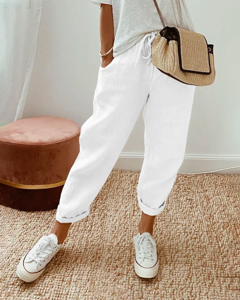 Stilla | Ant Sweat Luxe Linned Bukser