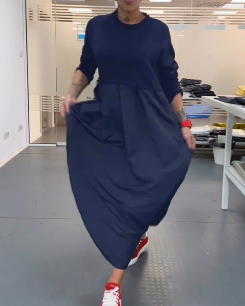 Stilla | Casual Poplin Kjole Med Brede Ærmer