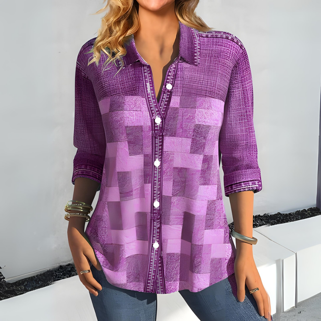 Stilla | Casual Tjekket Bluse