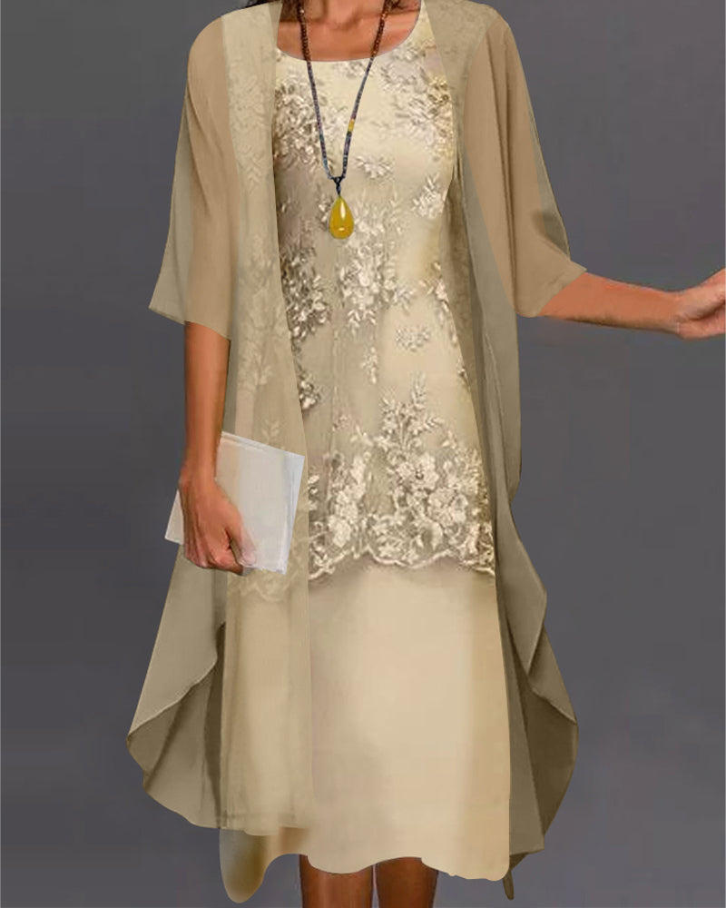 Stilla | Elegant chiffon kjole i to dele til kvinder