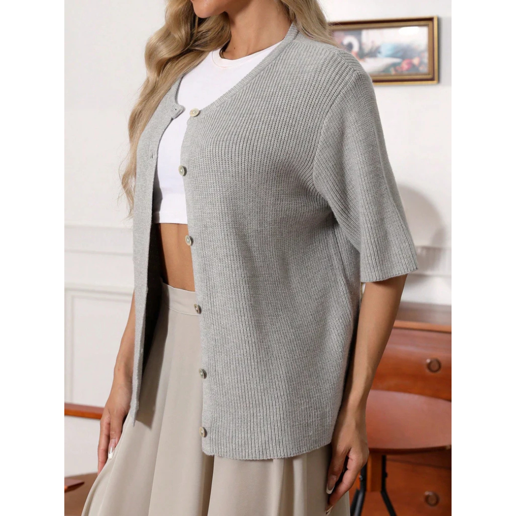 Stilla | Dame cardigan med korte ærmer i moderne design