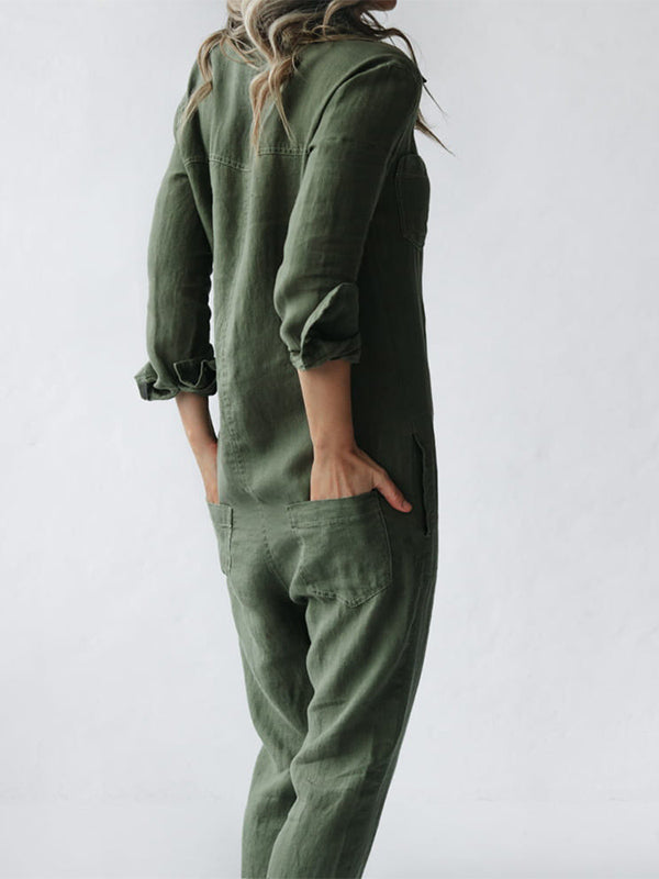 Stilla | Jumpsuit i bomuld med masser af lommer
