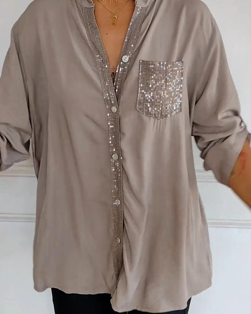 Stilla | Stilfuld Bluse med Glimmer Ikke specificeret Elegant & Strålende