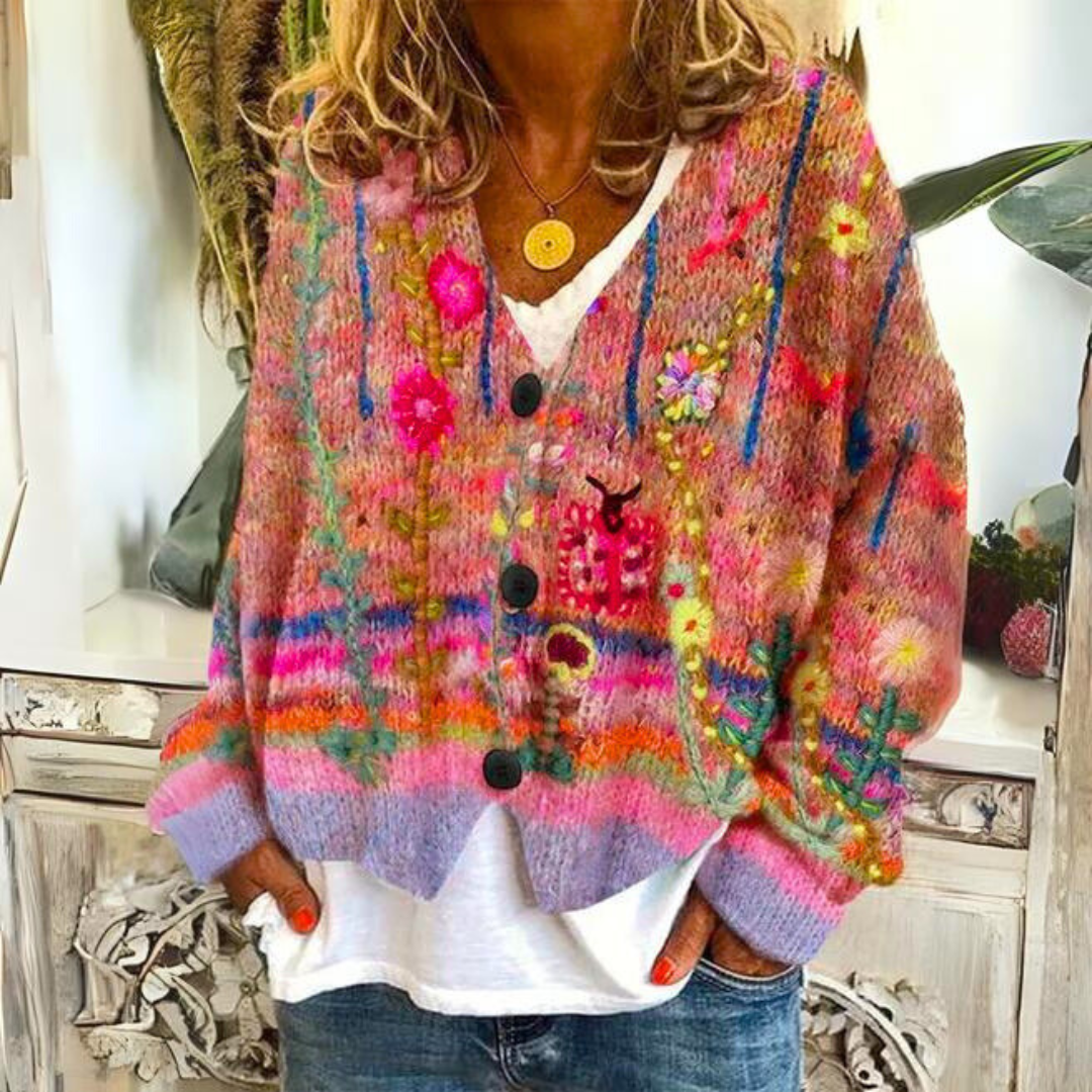 Stilla | Farverig og varm Cardigan