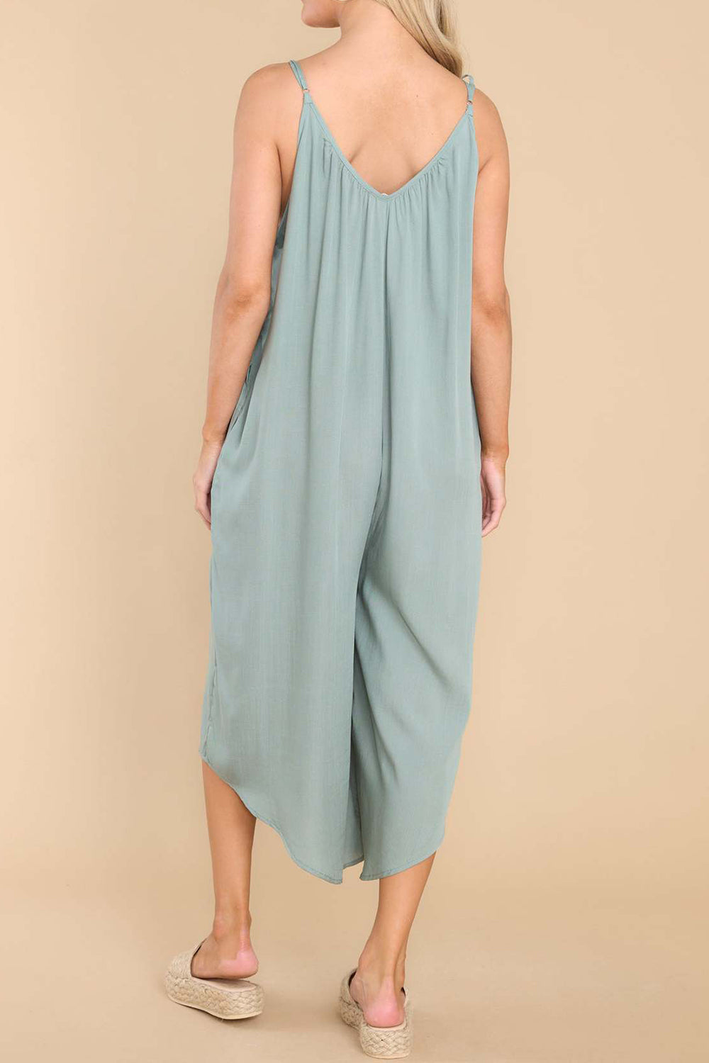 Stilla | Spaghetti Strop V-hals Jumpsuit