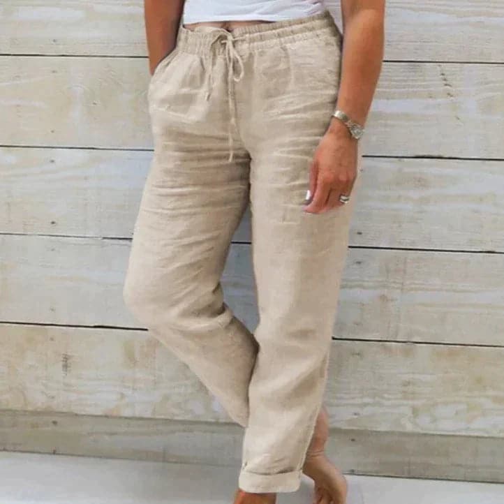 Stilla | Cotton Sommerbukser Med Elastisk Livrem