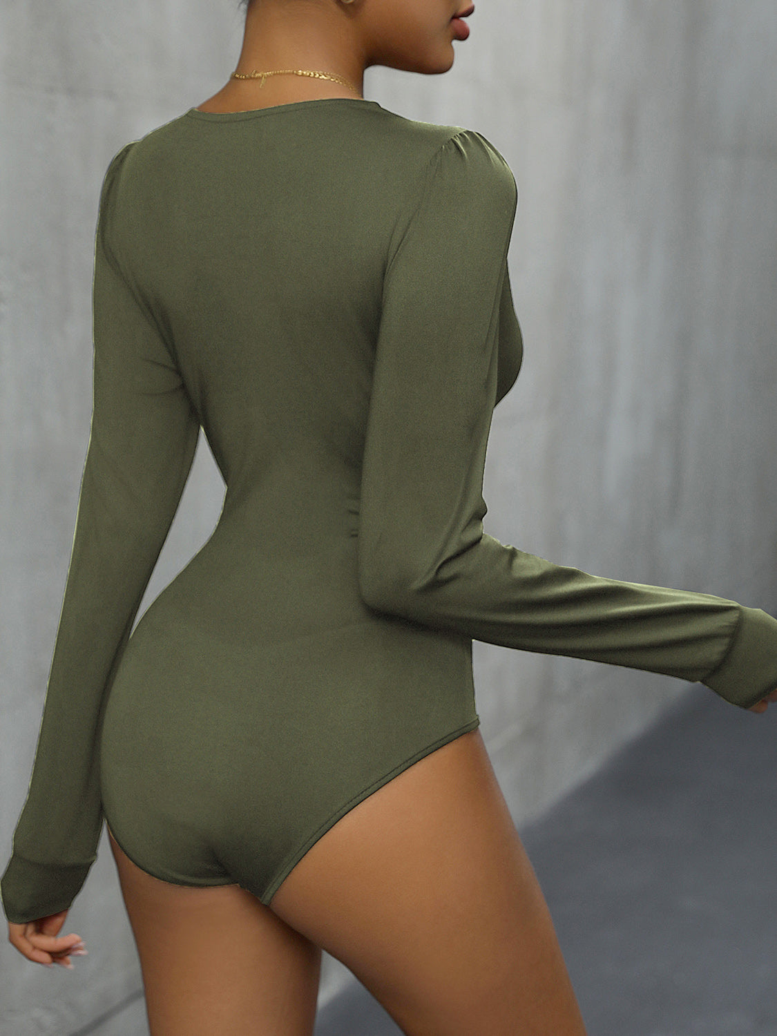 Stilla | Detaljeret Dyk Langærmet Bodysuit